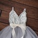 Silver Tulle Flower Girl Dress, Rustic Gray Sequin Girls Spring Dresses, 1st Birthday Dress 