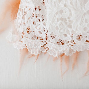 Newborn Lace Christening Gown for Baby Girl, Elegant Baptism Dress, White Blessing Day Outfit, Infant Dedication Ceremony Dress image 11