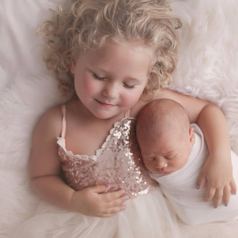 rose gold glitter flower girl dress