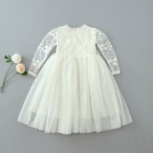 Boho Lace Flower Girl Dress Rustic Ivory Tulle Wedding Dress - Etsy