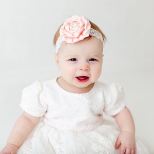 White Lace Christening Gown, Infant Baptism Dress, Unique Baby Boho Dress, Flower Girl image 5