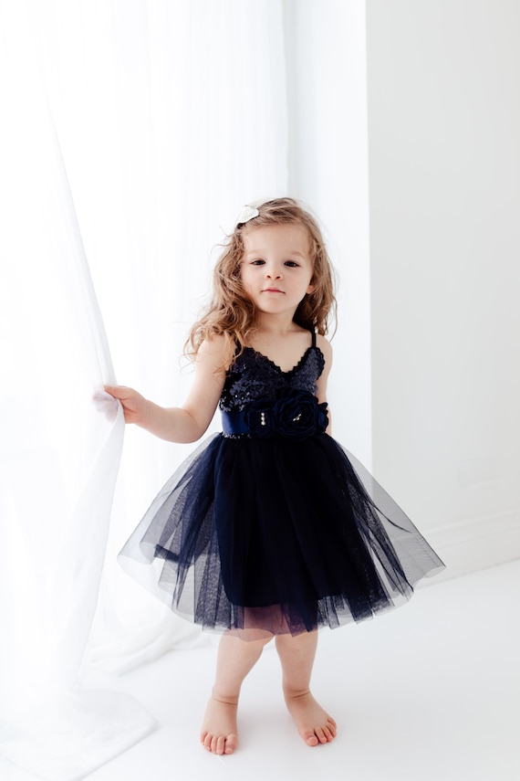 Midnight blue cheap flower girl dresses