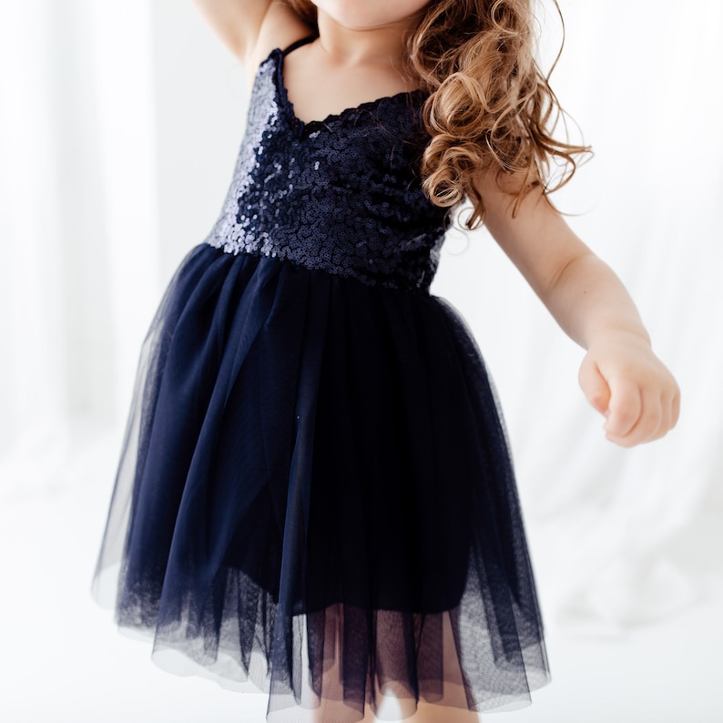 Guess Baby Girls Dress In Navy 1
