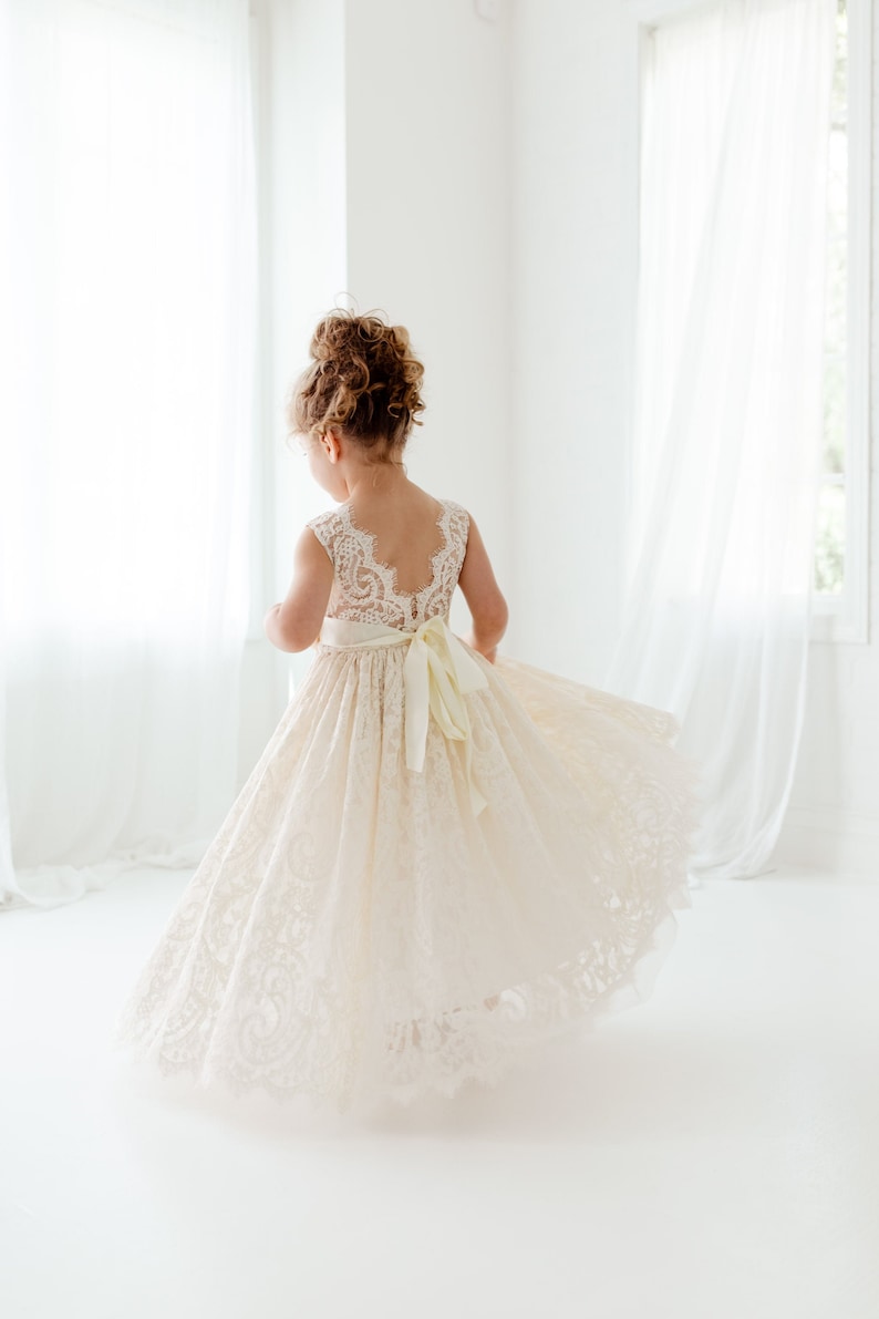 Bohemian Ivory Flower Girl Dress, Rustic Tulle Wedding Dress, Will You Be My Flower Girl Proposal, Boho Dresses 