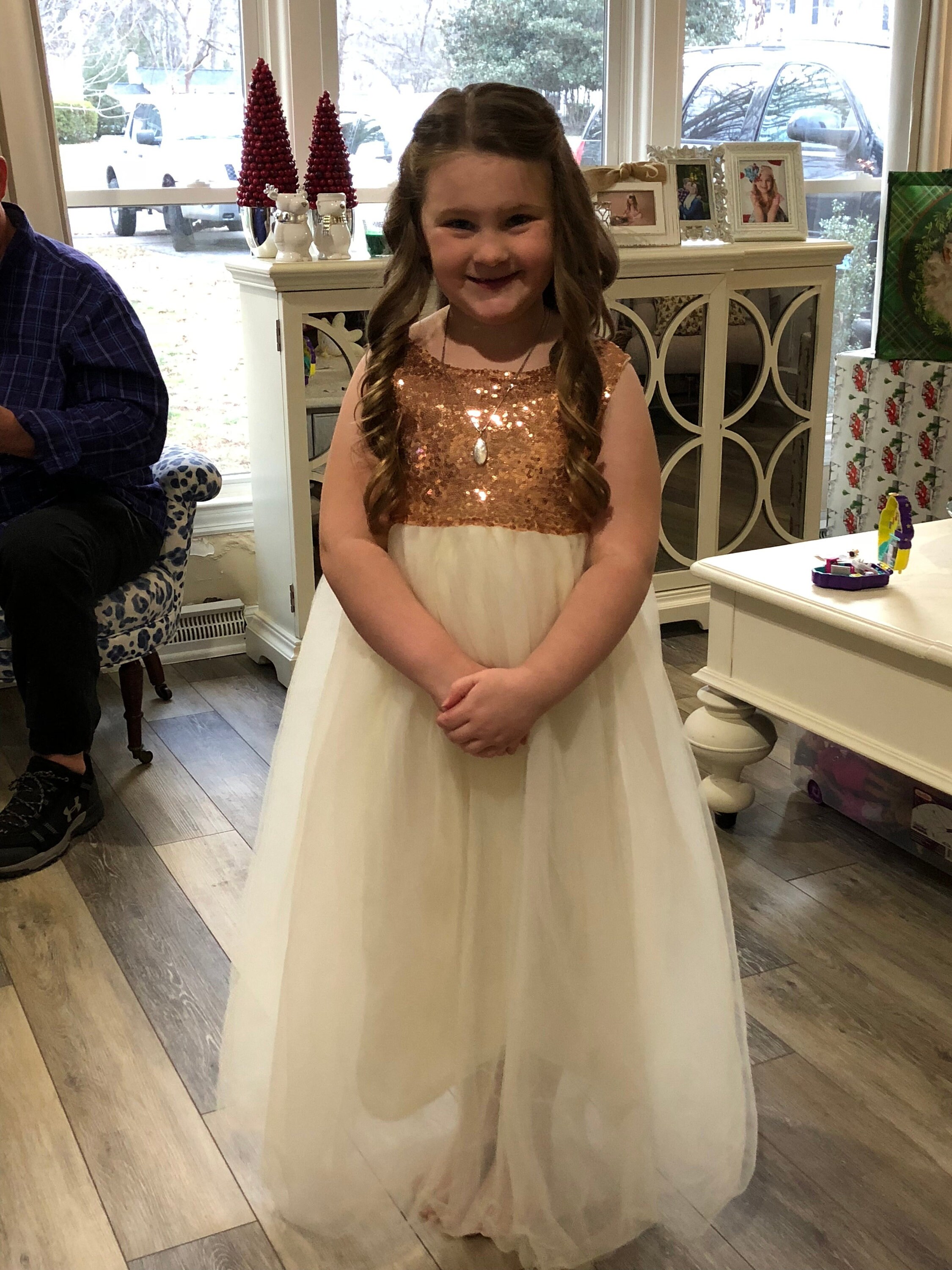 Rose Gold Flower Girl Dress Boho Ivory Tulle Dresses Toddler Etsy