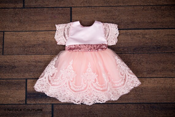 crochet lace flower girl dress