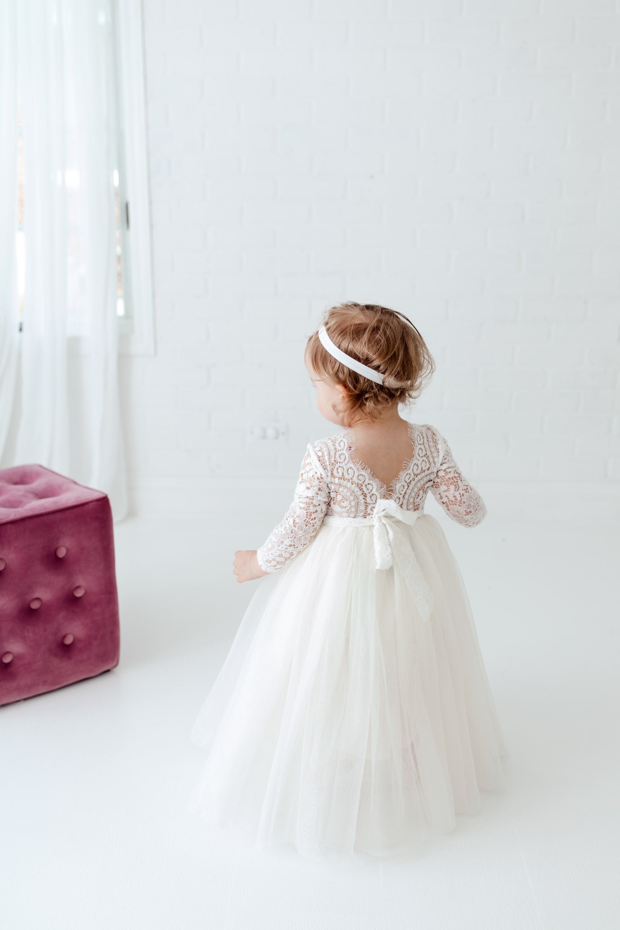 Winter Baptism Gown Girl - Etsy