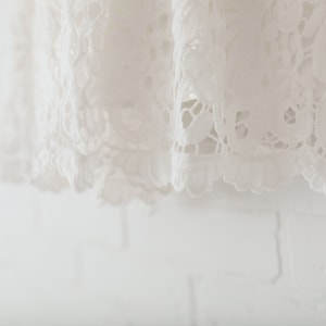 Newborn Lace Christening Gown for Baby Girl, Elegant Baptism Dress, White Blessing Day Outfit, Infant Dedication Ceremony Dress image 12