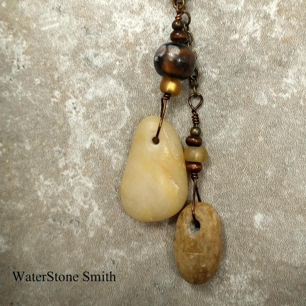 WaterStone Smith- 2 Stone Cascade Style necklaces with 5 variations