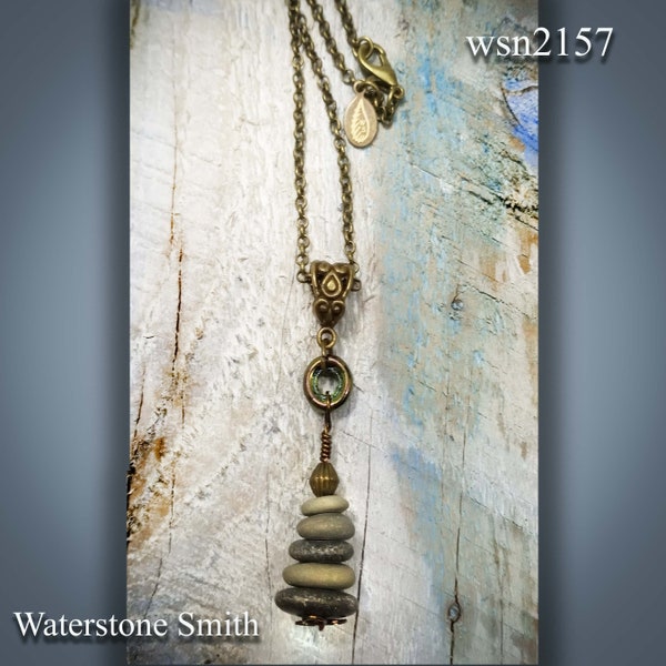 WaterStone Smith - Beach Stone Cairn Necklace