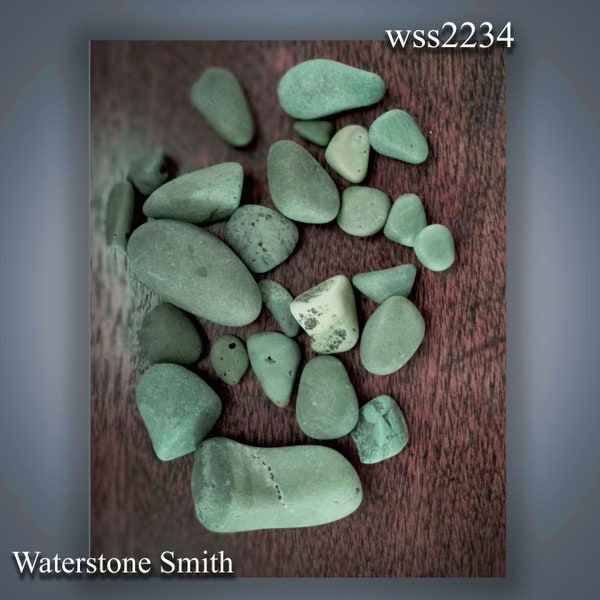 Lake Erie Green Slag Stone Collection/ Jewelry Supply by Waterstone Smith