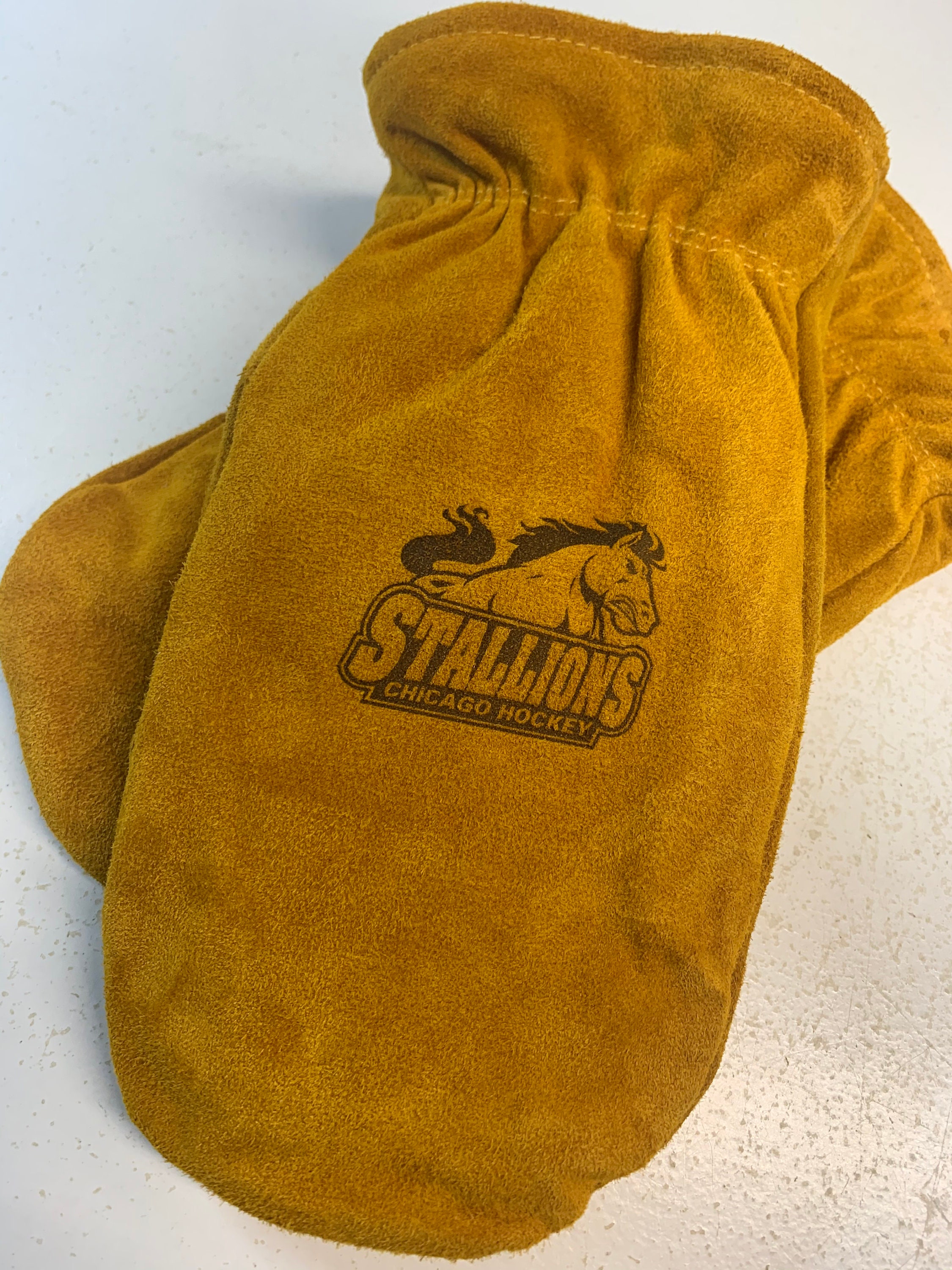 Split Grain Leather Chopper Mittens Custom Engraved Custom Etsy