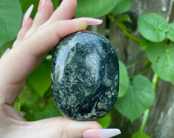 Kambaba Jasper Crystal Palm Stone