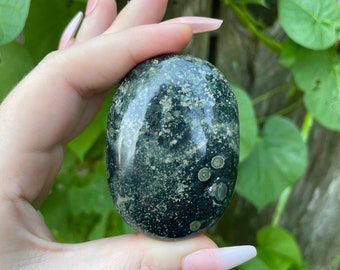 Kambaba Jasper Crystal Palm Stone