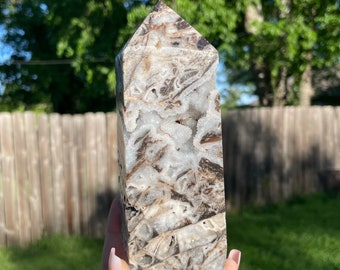 Sparkling Druzy Sphalerite Crystal Tower Point