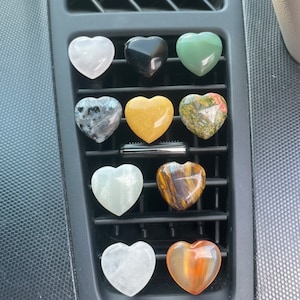 Crystal Heart Car Vent Clip