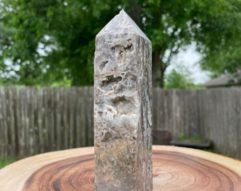 Sprankelende Druzy Sphaleriet Crystal Tower Point