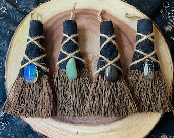 Bescherming Prosperity Crystal Kaneel Geurende Heks Bezembezem