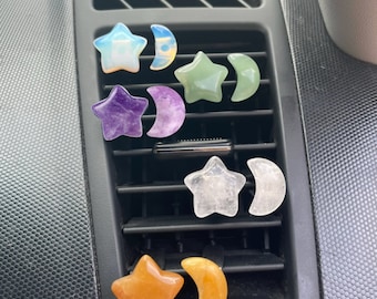 Crystal Star & Crescent Moon autoventilatieclips