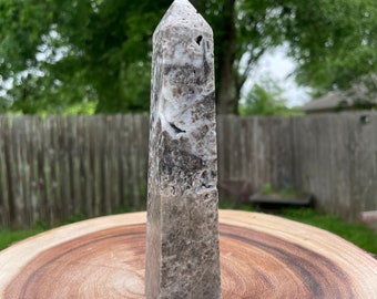 Sprankelende Druzy Sphaleriet Crystal Tower Point