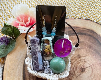 Spring Ostara Crystal Gift Basket