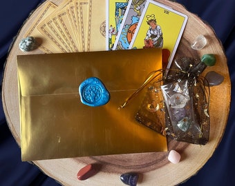 One Card Pull Tarot Mail Reading- Snail Mail Letter with Intuitively Selected Tumbled Stones