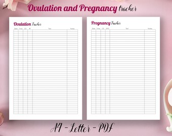Ovulation and Pregnancy Tracker Printable LH Test Sheet OPK - Etsy