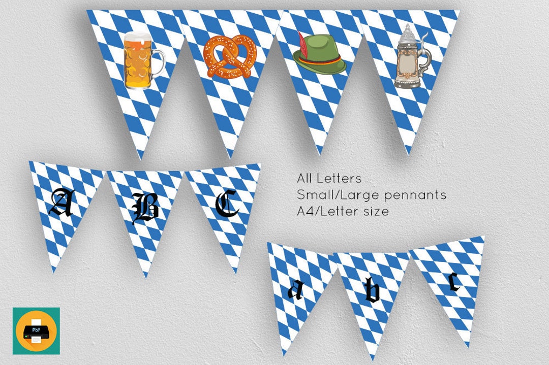 Oktoberfest Banner & Decor Set - Bavarian Party Bunting Garland For German Festival
