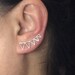 Silver Geometric Triangle Ear Climber Earrings. 925 Silver. Item 359