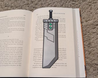 FF7 Buster Sword Bookmark: Gamer Reading Accessory