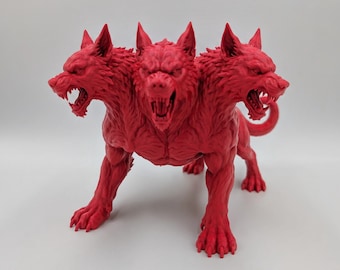 Cerberus-Statue – Dreiköpfiger Höllenhund, Dekoration aus der griechischen Mythologie