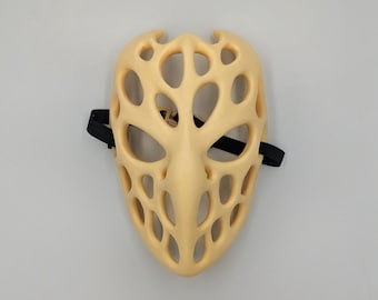 Geometric Costume Mask: Bone White Voronoi Face Mask