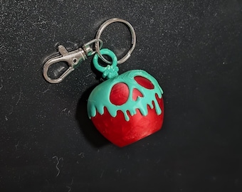 Poison Apple Skull Keychain - Gothic Bag & Purse Accessory
