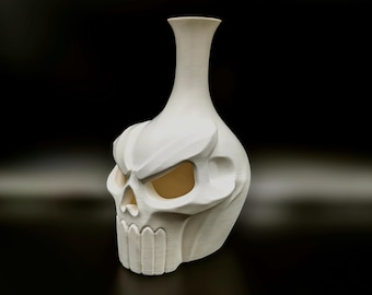 Gothic Totenkopfvase – Dunkelromantische Blumendekoration