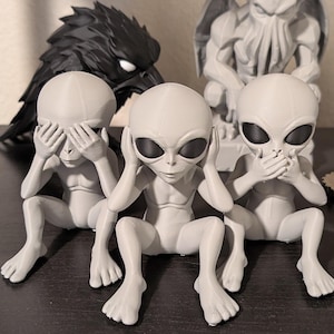 Alien-figurset: Hör, se, tala inget ont