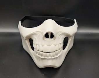 Skull Half Face Mask – Dark Fantasy Reaper Costume