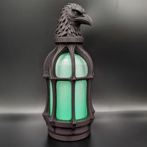 Remote Controlled Raven Potion Light - Gothic RGB Color Changing Lantern