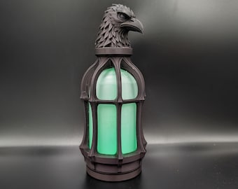 Large Raven Potion Light - Gothic RGB Color Changing Lantern