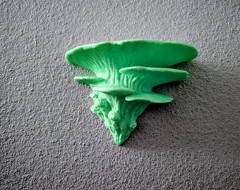 Mushroom Wall Shelf: Green Fantasy Display Shelf