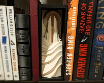 Dune-Bücherecke: Sci-Fi-Wüsten-Bücherregal-Dekoration