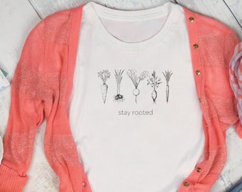Stay Rooted root vegetable graphic gift mode