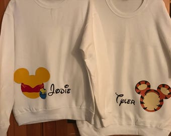 winnie the pooh and mickey mouse t shirt