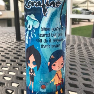 Coraline Inspired 20 oz or 30 oz Stainless Steel Tumbler Cup
