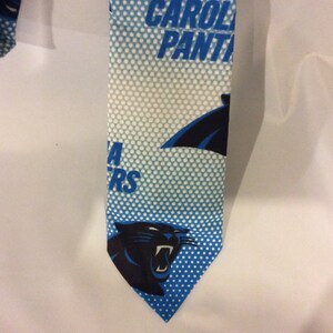 NFL Carolina Panthers themed necktie.