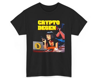 Crypto Degen / Pulp Fiction mashup Unisex Heavy Cotton Tee