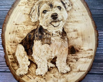 Wood Burned Pet Portrait (FOLLOW INSTRUCTIONS to ORDER)