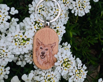 Custom Pet Portrait Keychain