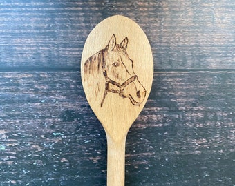 Horse Wood Spoon