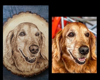 Custom Wood Burned Pet Portrait (FOLLOW INSTRUCTIONS to ORDER)