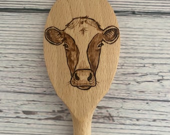 Cow Wood Spoon